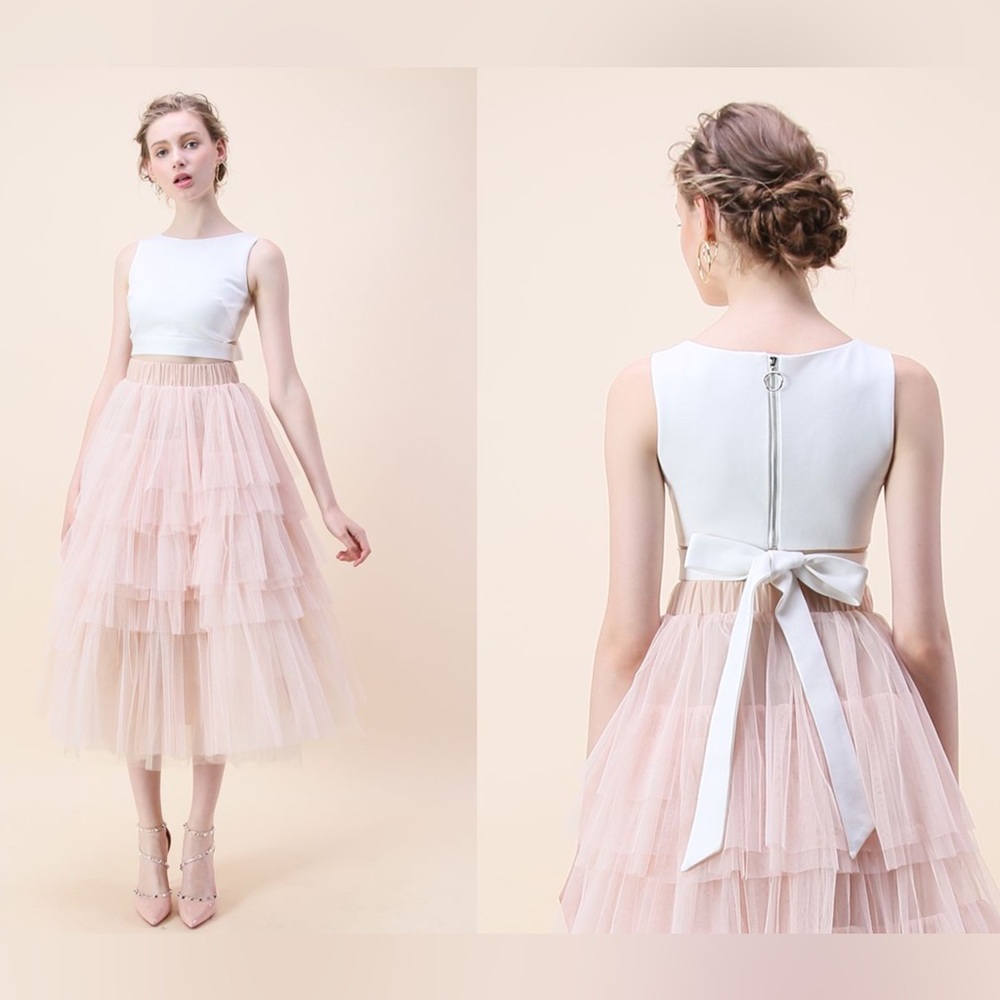 Chicwish tulle skirt + top NWT